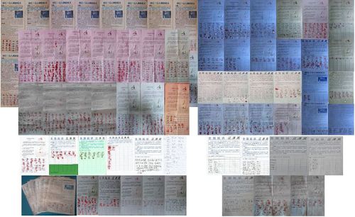 '河北秦皇島市第二批4396人舉報元凶江澤民的簽名部份圖片。'