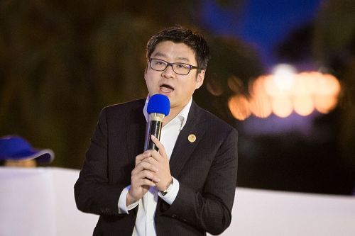 '圖7：台北市議員徐弘庭表示活摘器官的罪行不應出現在世界上。'