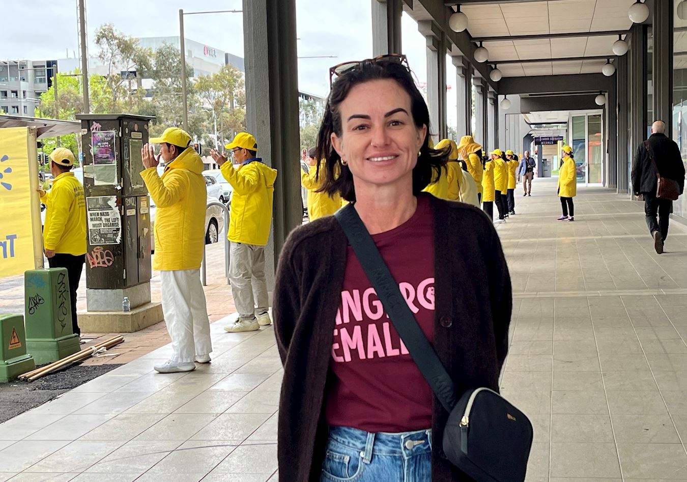 '圖9:人權活動家霍莉(Holly)女士表示,中共的跨國鎮壓不可接受。'