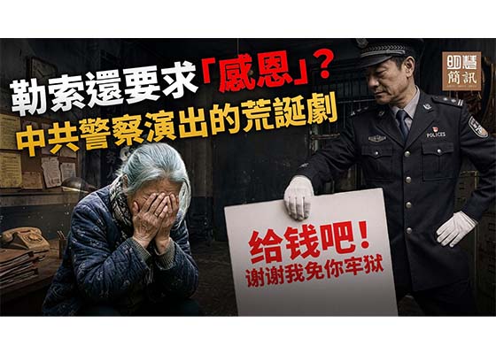 視頻:勒索還要求「感恩」?中共警察演出的荒誕劇